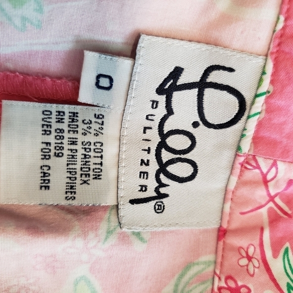 Lilly Pulitzer Taboo Elephant Pattern lightweight size 0 straight ankle pants - Picture 7 of 8